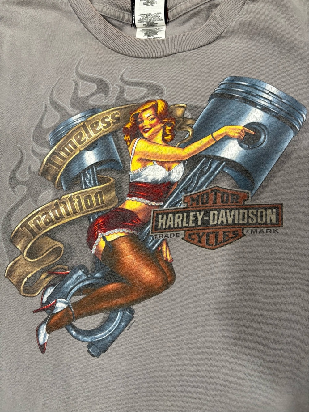 Harley-Davidson Piston Pin-Up Girl Racine, WI Long Sleeve Shirt